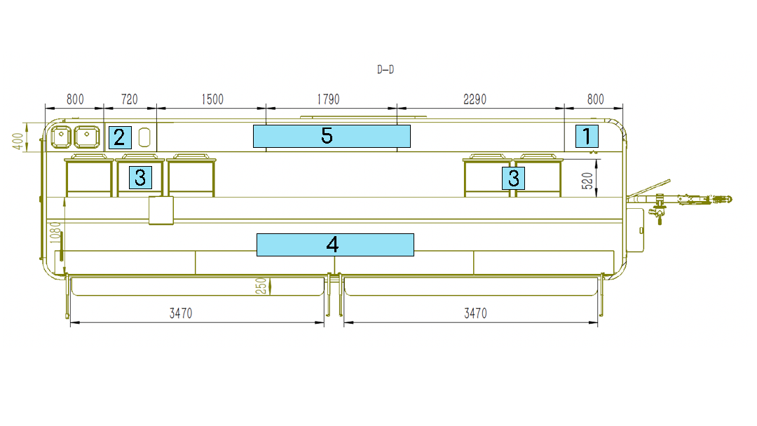 13 8000 Meat fish trailer configuration