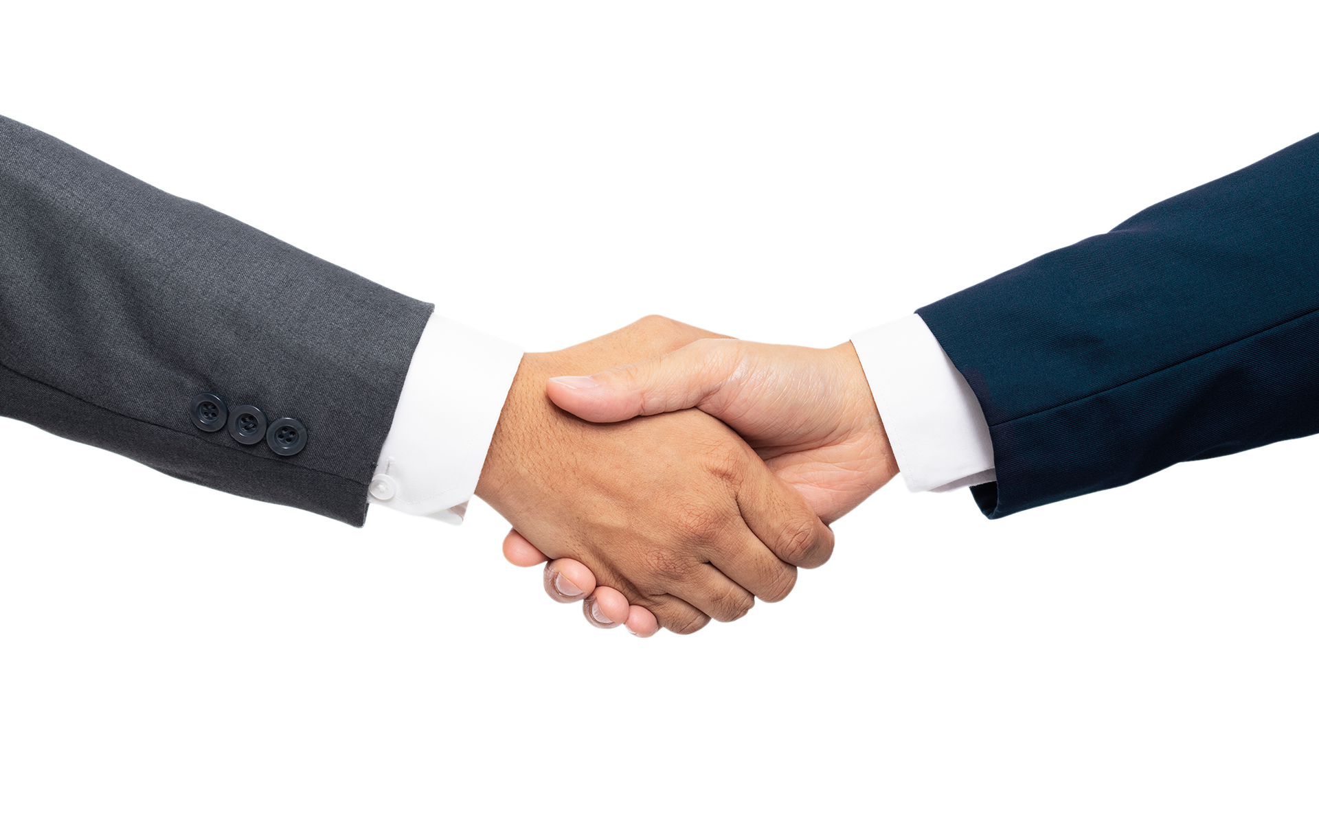 Financing Agreement - Shaking hands (transparent)